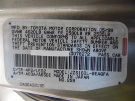 1999 Lexus GS300 Gold 3.0L AT #Z22729
